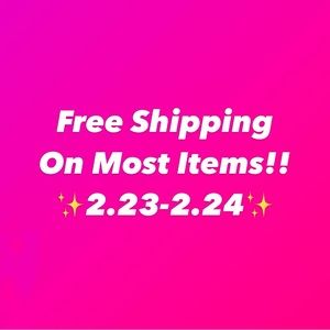 Free Shipping on Most Items In Closet for 24 hours!